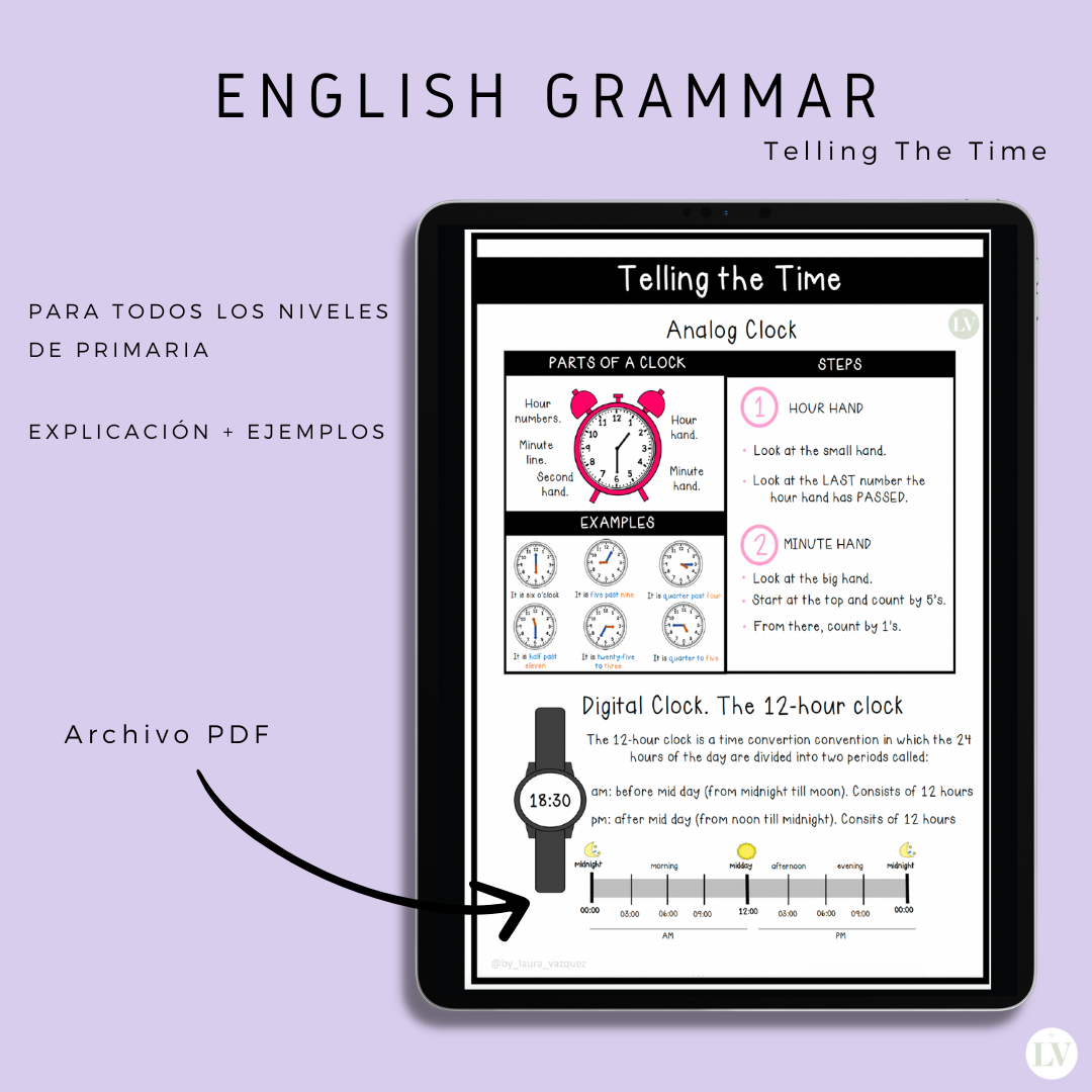 Grammar telling the time