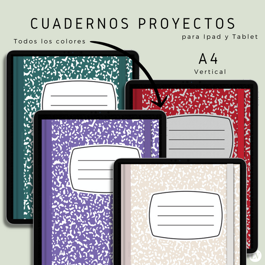 8 Cuadernos digitales. Tamaño A4.
