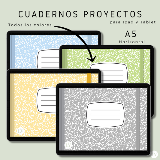 8 Cuadernos digitales. Tamaño A5.