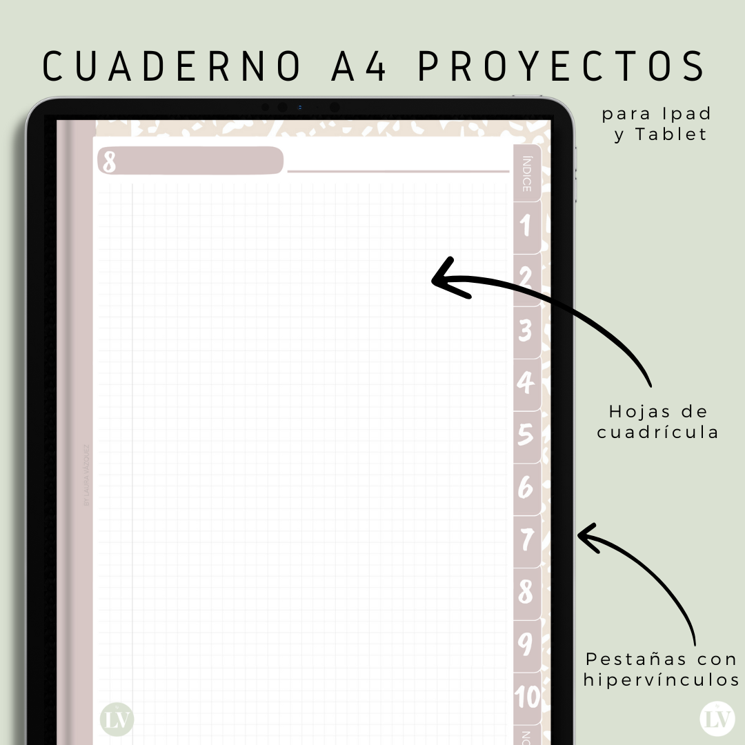 8 Cuadernos digitales. Tamaño A4.