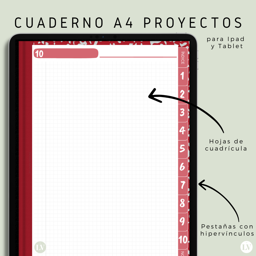 8 Cuadernos digitales. Tamaño A4.