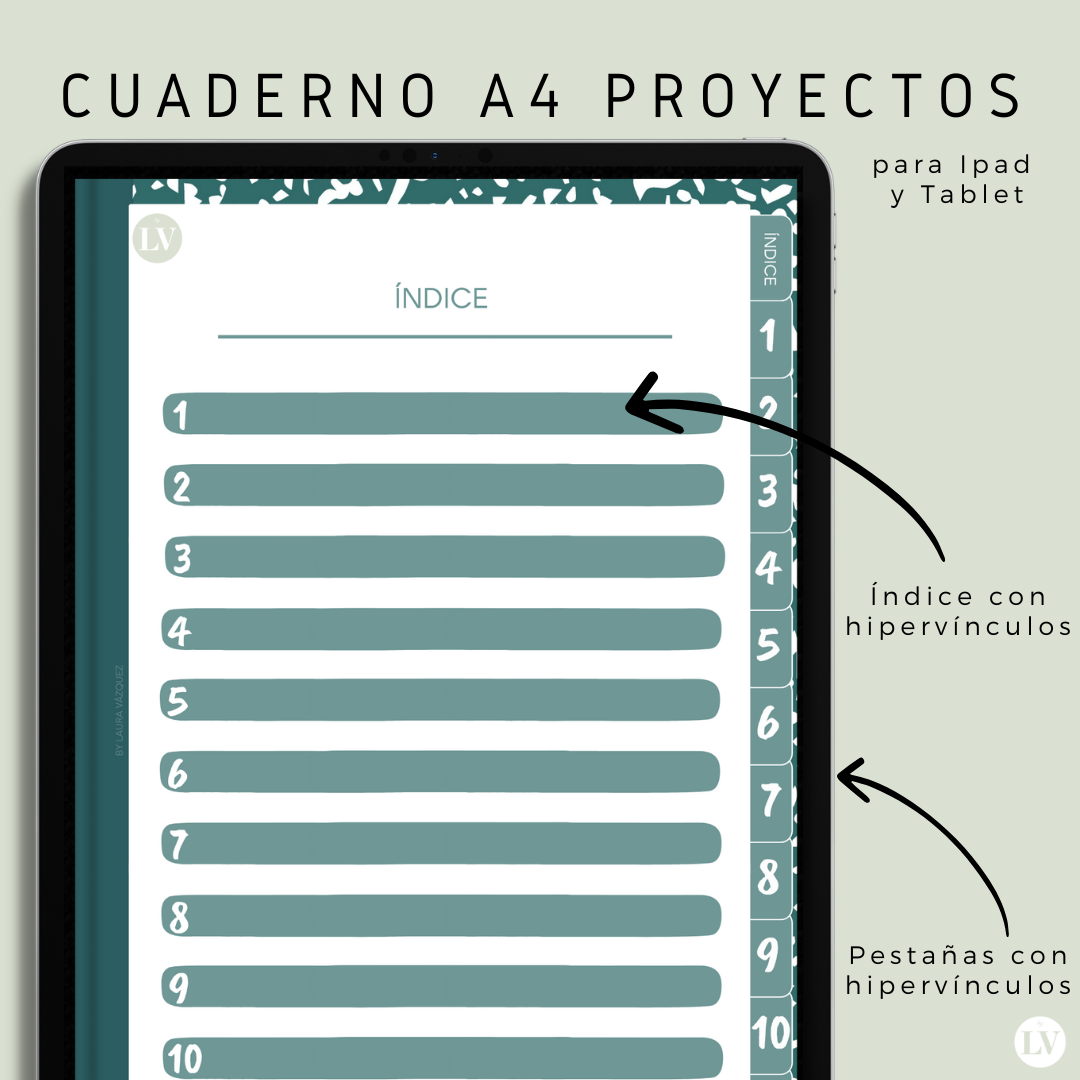 8 Cuadernos digitales. Tamaño A4.