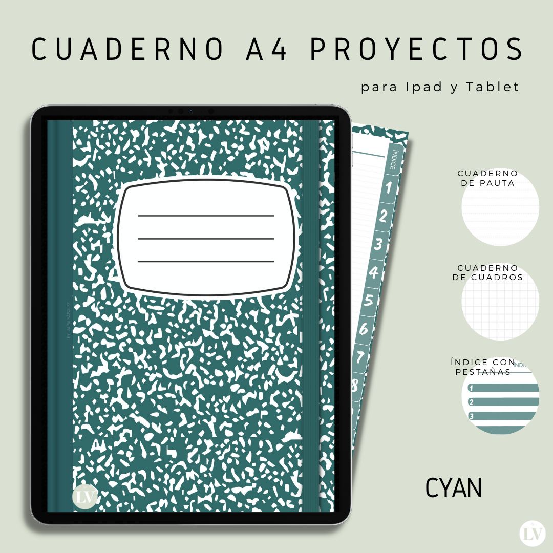 8 Cuadernos digitales. Tamaño A4.