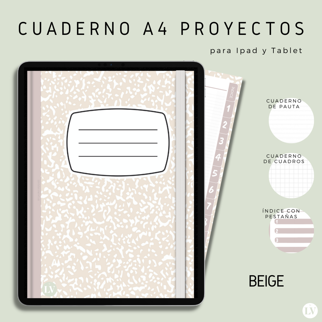 8 Cuadernos digitales. Tamaño A4.