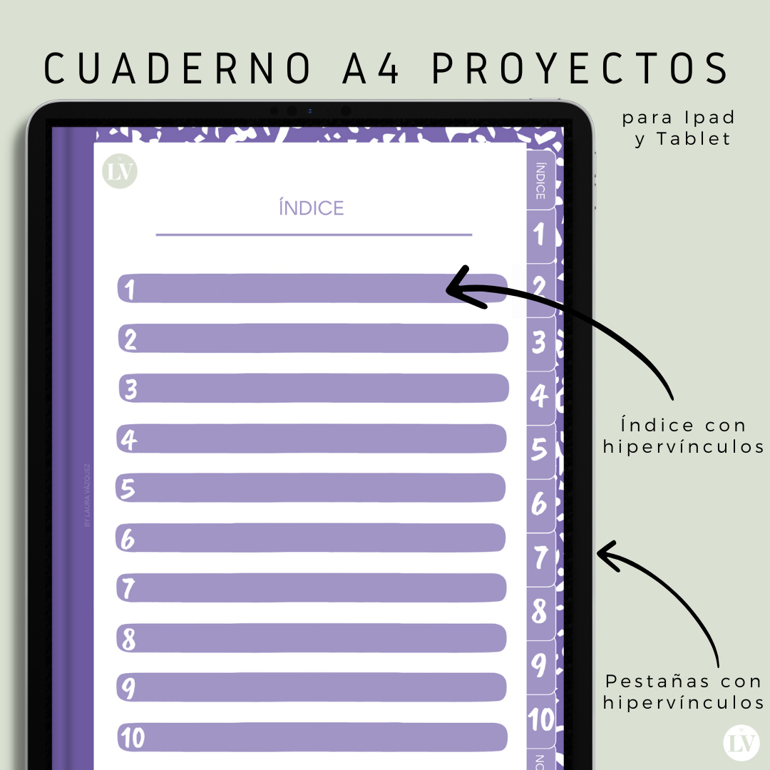 8 Cuadernos digitales. Tamaño A4.