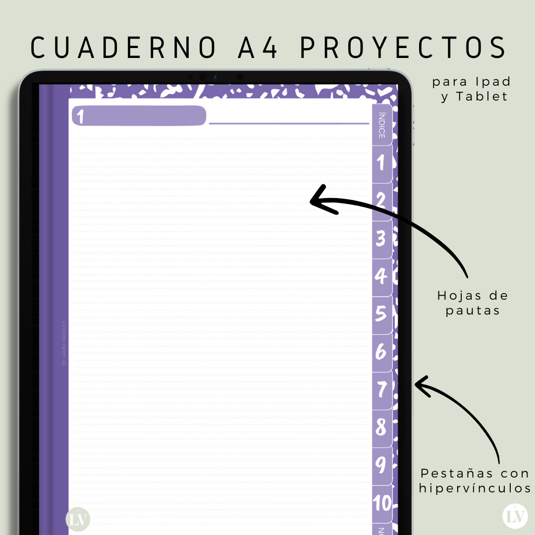 8 Cuadernos digitales. Tamaño A4.