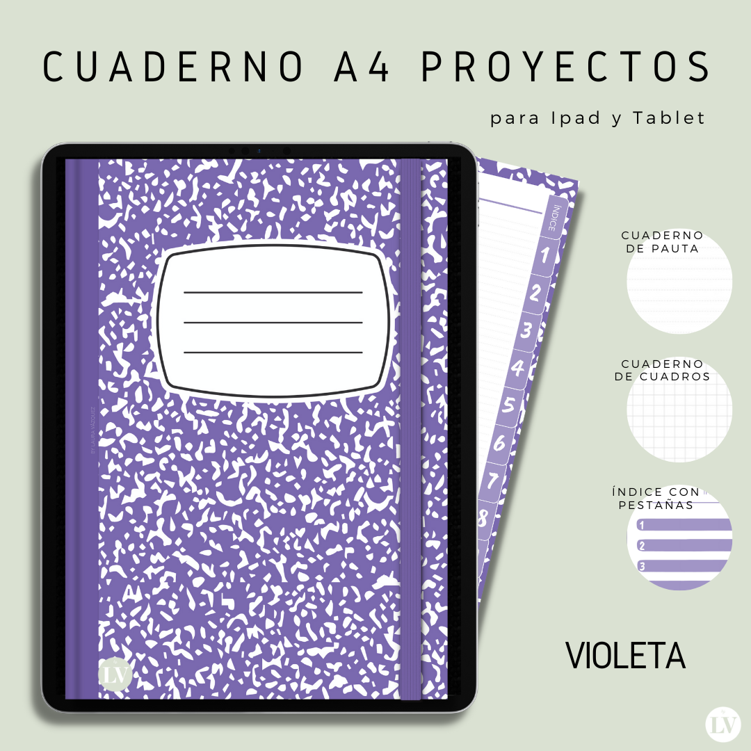 8 Cuadernos digitales. Tamaño A4.